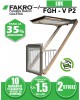 Fereastra mansarda balcon cu rama de etansare FAKRO FGH-V P2, lemn de pin, 2 sticle