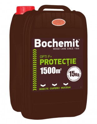 Solutie protectie preventiva lemn Bochemit Opti F+ 15Kg, maro, concentrat, 1500m2 anti insecte, ciuperci si mucegai