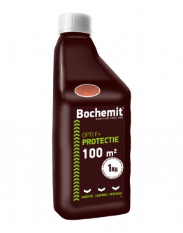 Solutie protectie preventiva lemn Bochemit Opti F+ 1Kg, maro, concentrat, 100m2 anti insecte, ciuperci si mucegai