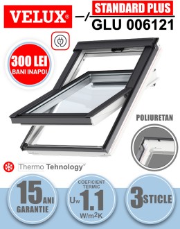 Velux GLU 006121 - fereastra mansarda actionare electrica, poliuretan, 3 sticle