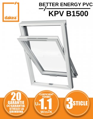 Fereastra mansarda + rama Dakea Better Energy PVC KPV B1500