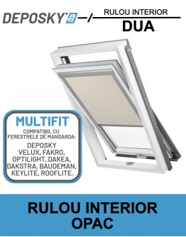 DEPOSKY DUA rulou interior fereastra mansarda opac compatibil cu DEPOSKY, Fakro, Dakea, Velux,