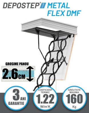 DEPOSTEP METAL FLEX DMF scara pod metalica tip pantograf cu toc de metal