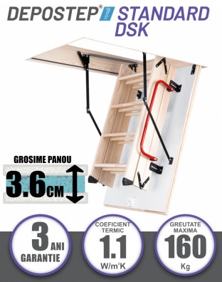 DEPOSTEP STANDARD DSK  scara pod pliabila din lemn