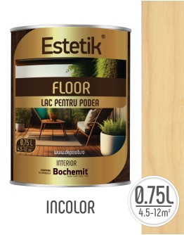 Estetik Floor 0.75L lac pentru podea incolor, acoperire 4.5-12mp, protectie patrundere apa si zgarieturi