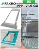 Fereastra mansarda cu rama de etansare, dubla deschidere FAKRO PPP-V U3 GO preSelect Max, din PVC stejar auriu, 2 sticle