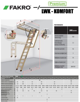 Scara pod Fakro LWK Komfort 