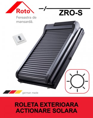 Roto ZRO - S - roleta exterioara parasolar actionata solar cu intrerupator inclus