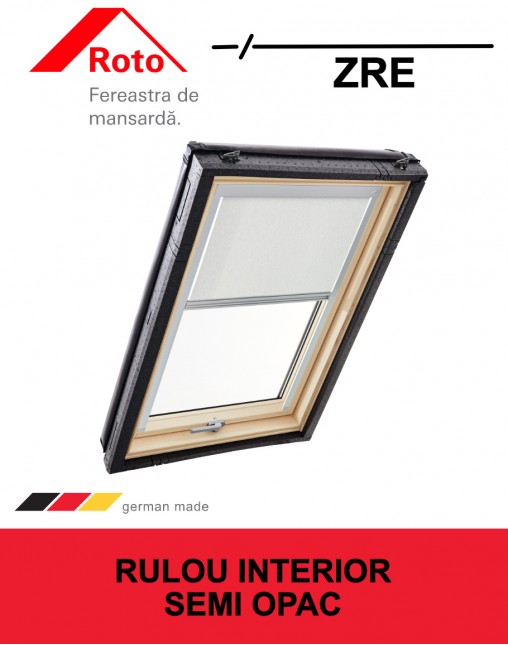 Rulou interior transparent fereastra mansarda Roto ZRE