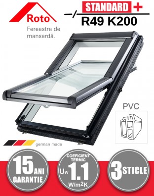 Fereastra mansarda + rama Roto R49 K200 PVC