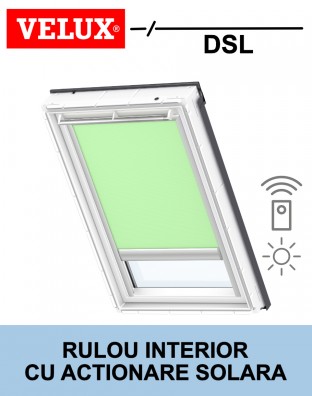 Rulou interior opac Velux DSL cu actionare electrica -motor solar