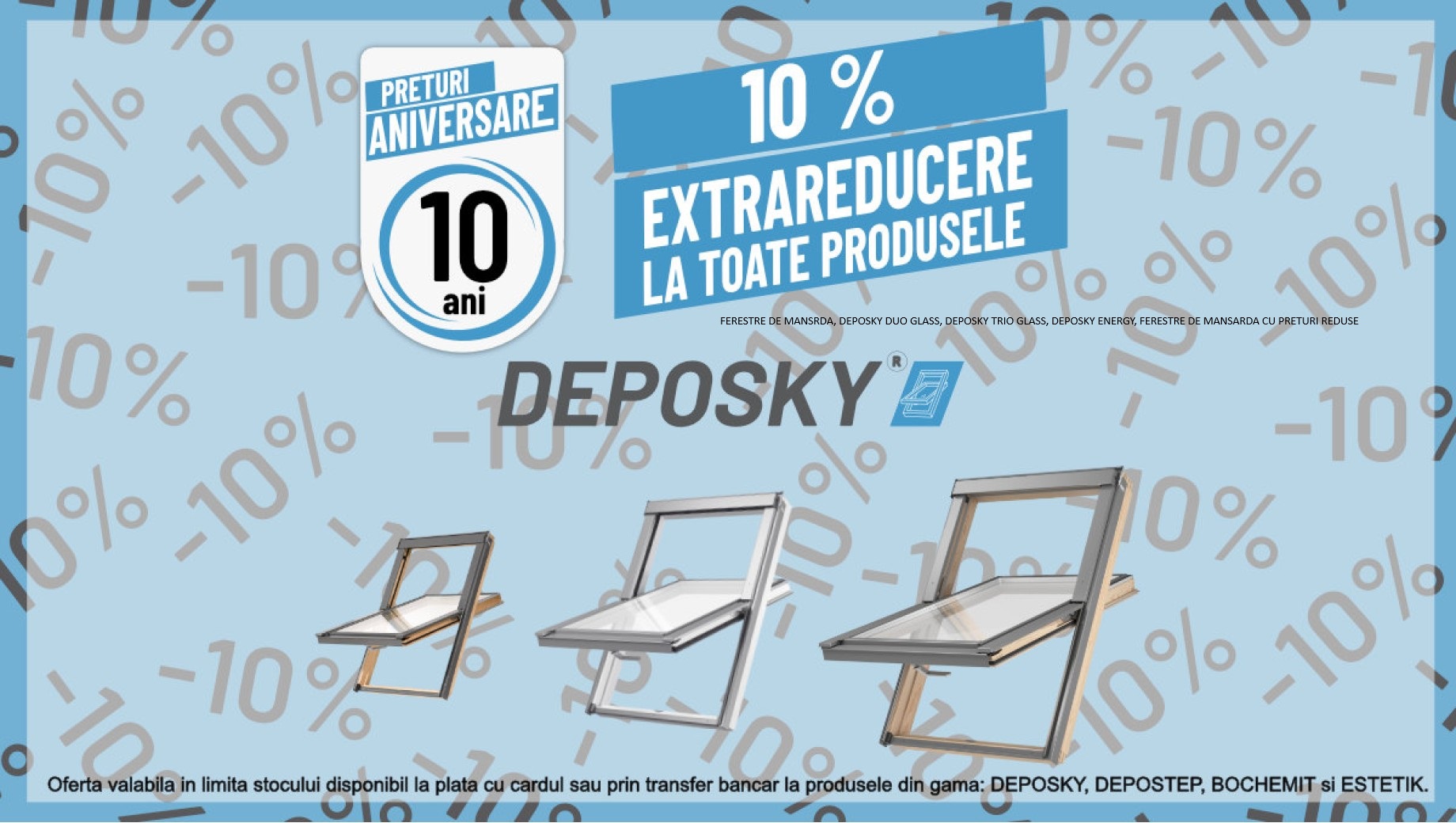 Ferestre de mansardă DEPOSKY – Oferta specială prețuri aniversare!